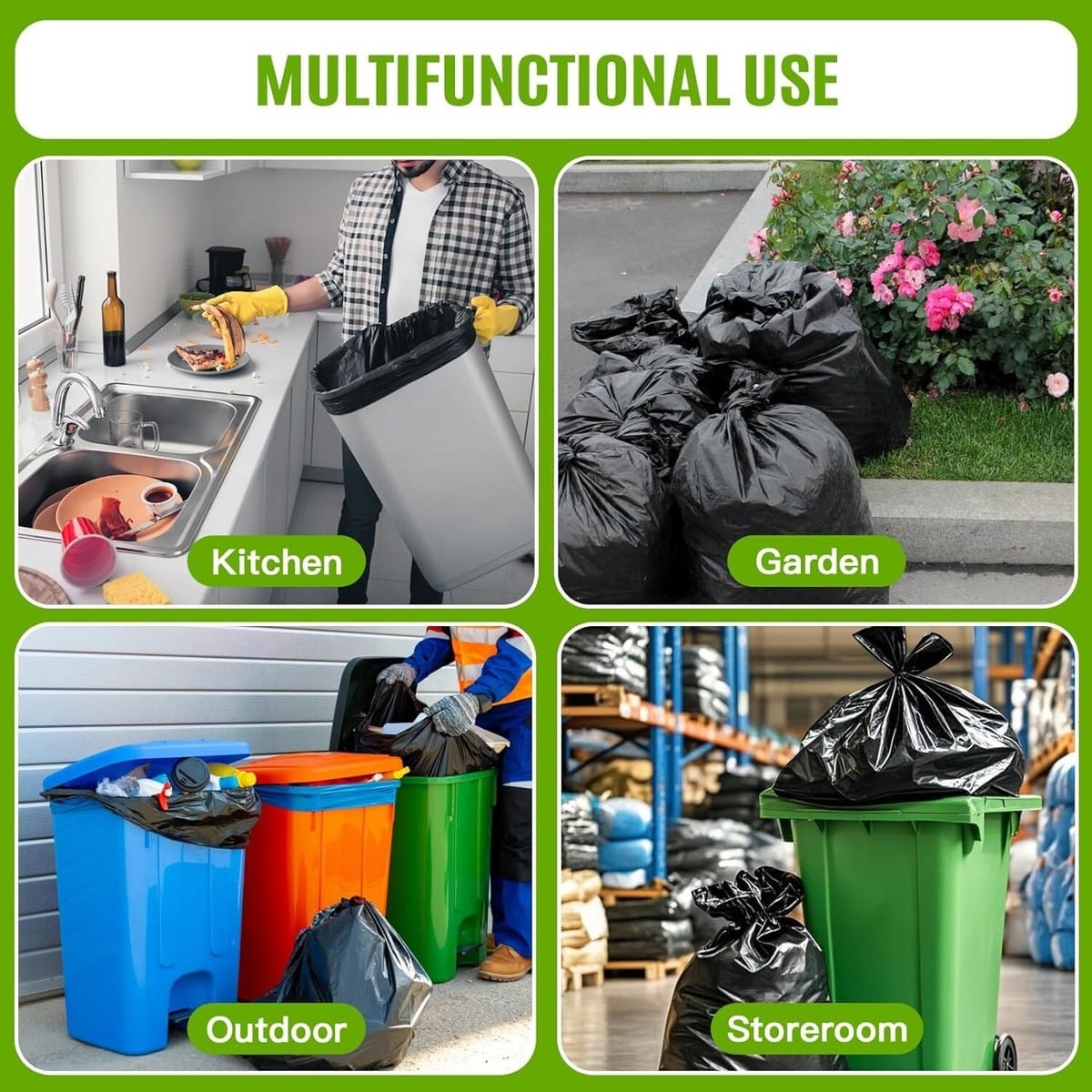 100pcs of 90L Heavy Duty Bin Bags image 4